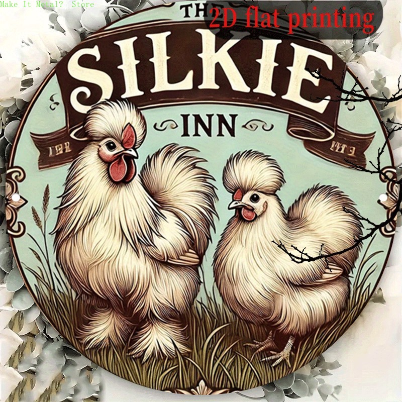 Vintage Collectible Plates - Vintage The Silkie Inn ronde blikken